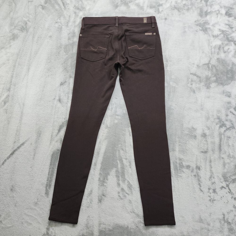 7 For All Mankind 7FAM Jeans Womens 26 Dark Brown Gwenevere Ankle Skinny Stretch - Picture 2 of 12
